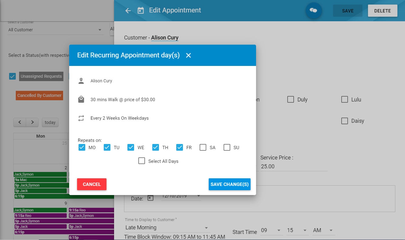 Appointment Edit Notifications